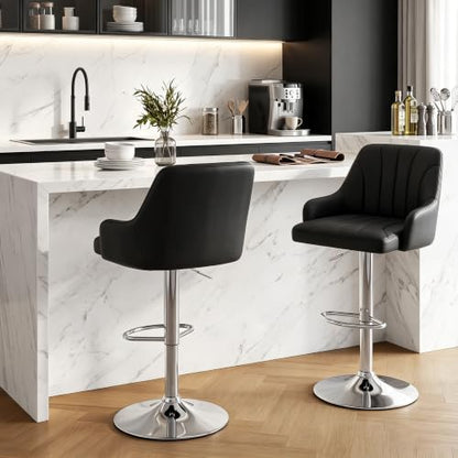Bar Stools Set of 2, Adjustable Barstools, view 2