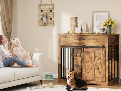 37.8" Dog Crate Furniture, view 5