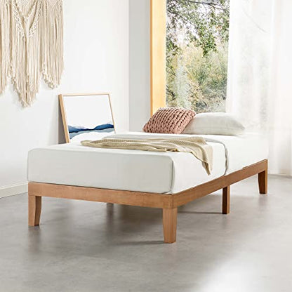Naturalista Classic 12-Inch Solid Wood Platform Bed, Wooden Slats, view 2