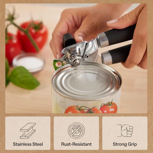 Upgraded Model Stainless Steel Manual Can Opener, Black, view 6