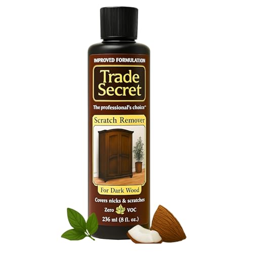 Scratch Concealer for Dark Wood Furniture & Floors – Dark Brown Shade Stain Covers Nicks, Scuffs, Dog & Cat Scratches, Minor Defects – Real Wood Only
