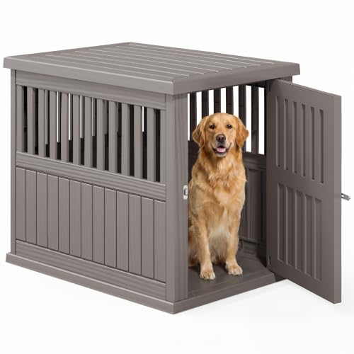Heavy Duty Dog Crate Furniture Lockable Indoor Outdoor Kennel & End Table, view 2