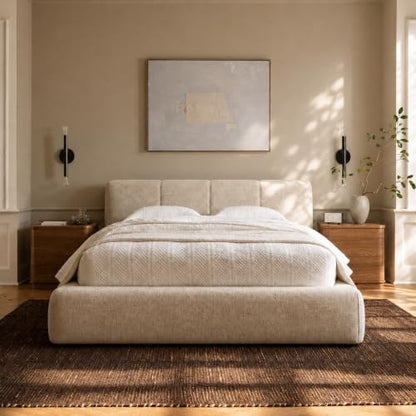 Cloud Queen Bed Frame with 6'' Headboard, All-Foam Cushioned, view 3
