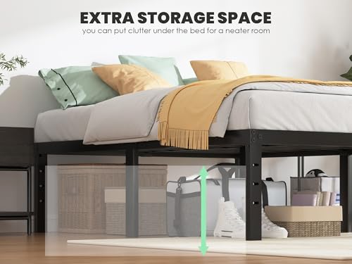 Sturdy Twin Bed Frame in White Wood, view 5
