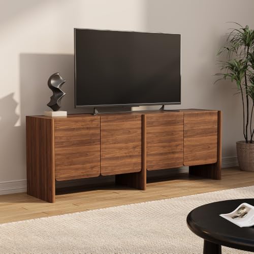 65" TV Stand, Media Console Cabinet with Doors for TVs Up to 75", view 4