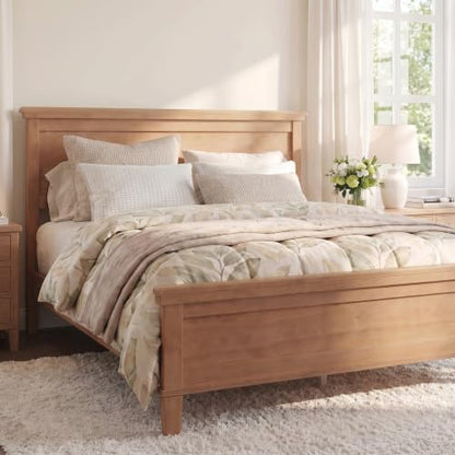 Full Size Platform Bed Frame with Headboard, Wood Slat Support, view 6