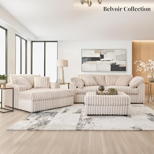 Belvoir Accent Cocktail Ottoman, Beige Champagne