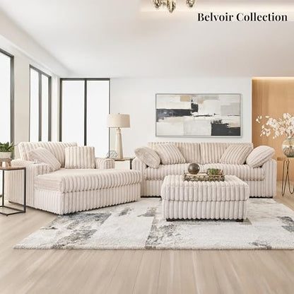 Belvoir Accent Cocktail Ottoman, Beige Champagne