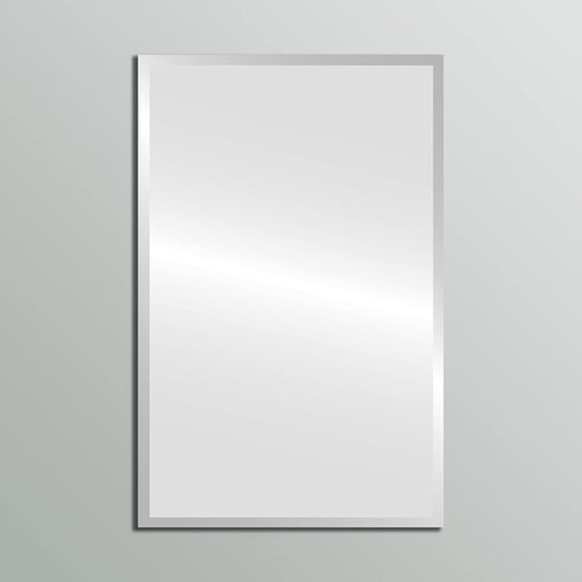 Rectangle frameless wall mirror with beveled edge
