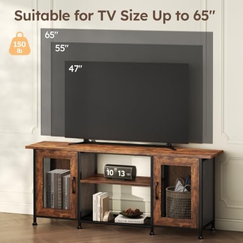 TV Stand for Tvs up to 65“, Entertainment Center with 2 Cabinets, view 7