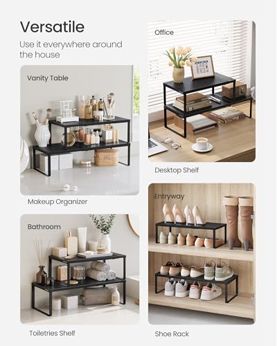 Spice Rack, Expandable Kitchen Countertop Shelf, Steel, Set of 1, view 7