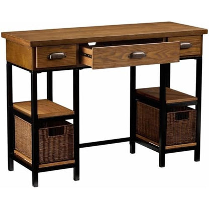 SEI Furniture Mirada Writing Desk in Weathered Gray and Matte Black