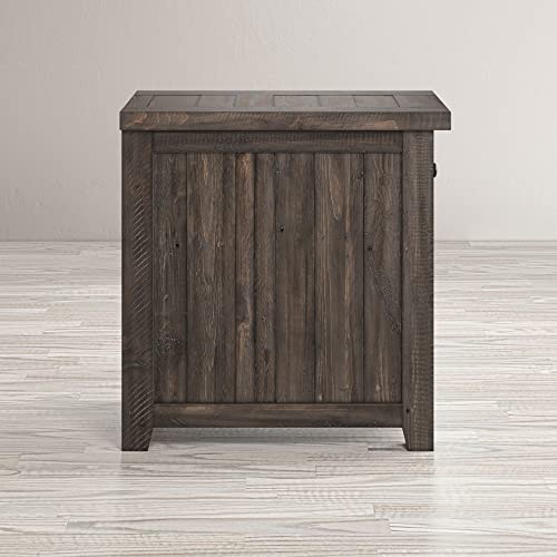 Jofran Madison County Pine Reclaimed Chairside End Table, Barnwood Brown