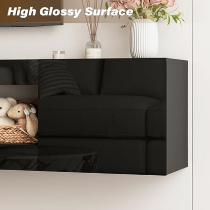 70" Floating TV Stand Wall Mounted with Storage for TVs Up to 80", view 6