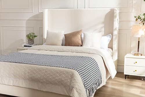 GDFStudio Tall Headboard Upholstered Bed, view 7