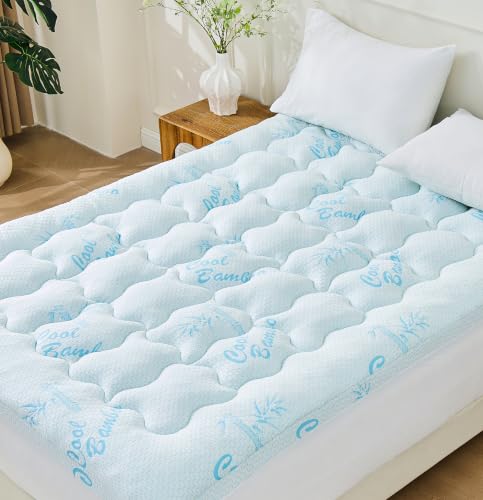 Queen Mattress Topper, Cooling Gel Memory Foam Topper for Hot Sleepers, view 2