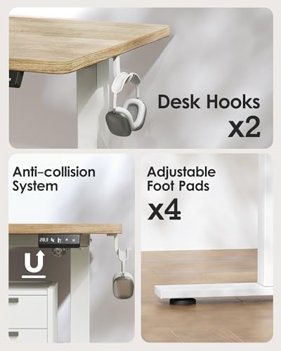 Height Adjustable Electric Standing Desk, 55 x 24 inch, Sit Stand Up Desk, view 7