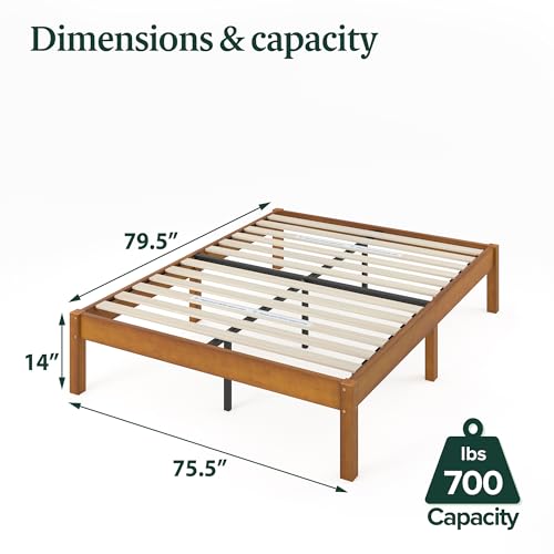 Zinus 14 Inch Ellie Bamboo Platform Bed Frame, No Box Spring Needed, King, view 3