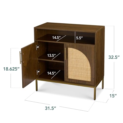Best Choice Products Rattan Sideboard Buffet Cabinet, Entryway Table, view 4