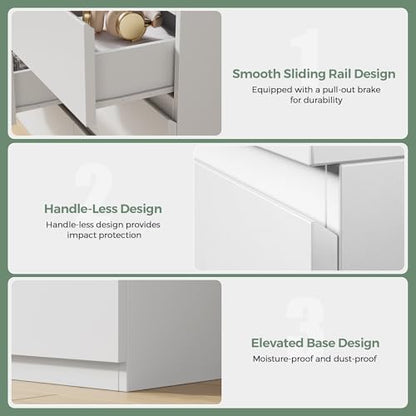 Modern 9 Drawer Dresser for Bedroom, Simply Chest of Drawers, view 8