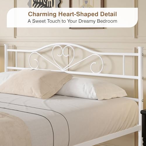 14 Inch Full Size Metal Platform Bed Frame with Headboard and Footboard, view 5