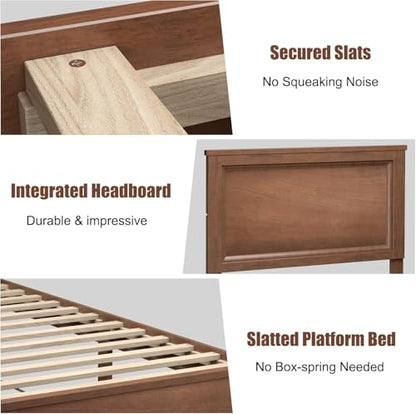 Wood Bed Frames with Headboard, view 6