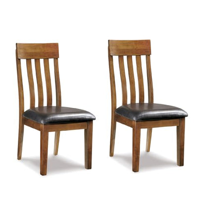 Signature Design by Ashley Ralene Rake Back 19" Dining Room Chair 2 Count, Medium Brown