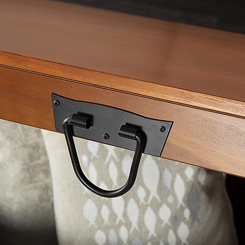 Pyramid Lift-top Trunk Coffee Table - Transitional Design, Brown Finish - Ideal for Living Room, Family Room (CK1224)