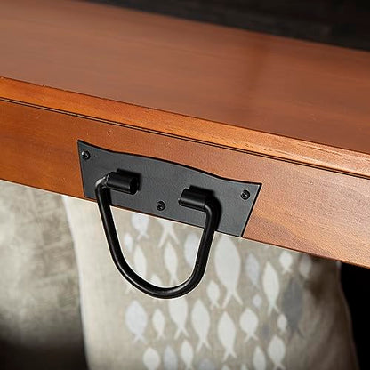 Pyramid Lift-top Trunk Coffee Table - Transitional Design, Brown Finish - Ideal for Living Room, Family Room (CK1224)