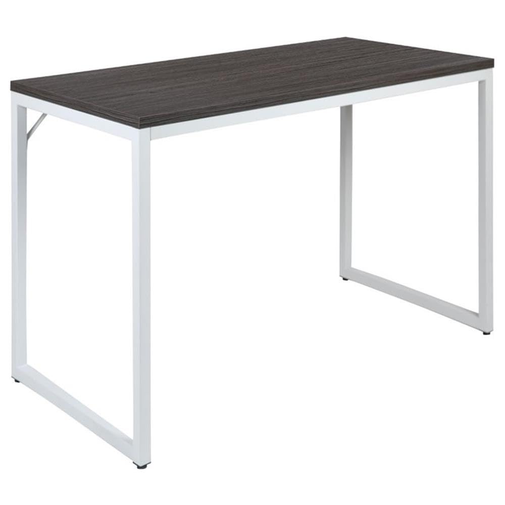 Kimberly Tiverton Industrial Modern Desk-Rustic Gray/White Commercial Grade Computer Desk-47" Sturdy Home Office Desk-Writing Desk