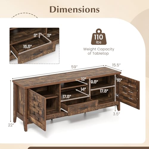 Farmhouse TV Stand for 65 Inch TVs, view 3