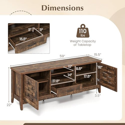 Farmhouse TV Stand for 65 Inch TVs, view 3