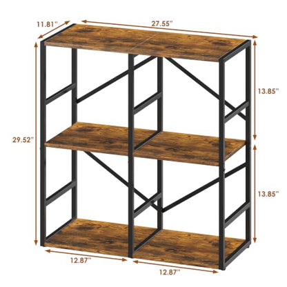 3-Tier Vinyl Record Storage Stand, Holds 300+ Records, Wooden Desktop, view 3