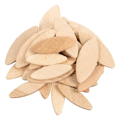 100pcs Beechwood Joining Biscuits Variety Pack (No. 0, 10, 20) for Woodworking, Joinery, and Furniture Framing, BSC/MIX/100