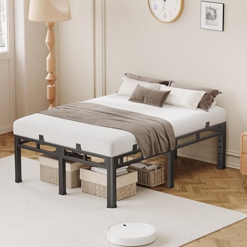 Bed Frame Full 24 Inch Tall,2in1 Double Layer Heavy Duty Metal Platform, view 3