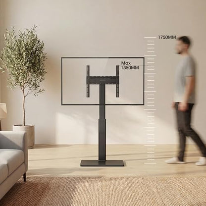 Swivel TV Floor Stand for 32-65 Inches TVs, 8 Level Height Adjustable Corner Small TV Stand Mount for Living Room/Bedroom, Holds up to 88 lbs,MAX VESA 400x400mm,Black