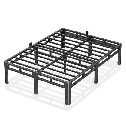 Metal Platform Bed Frame with Dual-Layer Base, view 2