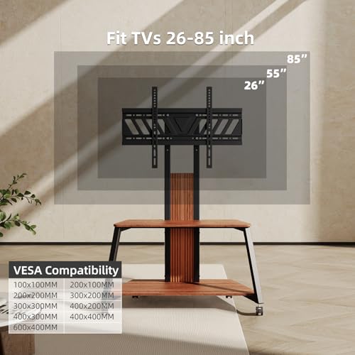BESHI Heavy Duty Mobile TV Stand with Wheels for 32-85 Inch TVs, view 7