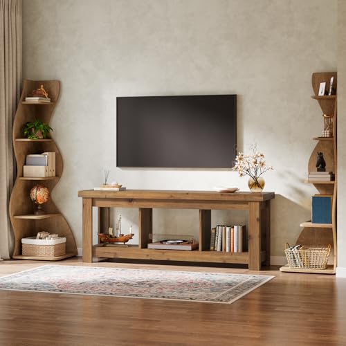 63" Solid Wood TV Stand, Entertainment Center for 65 inch TVs, view 5