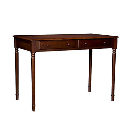 Writing 2-drawer Desk - Espresso - Transitional Design, Brown Finish - Ideal for Home Office, Bedroom (HO8799)