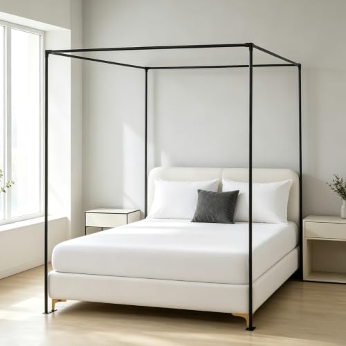 Canopy Bed Frame Full Size Four Corners Post Bed Canopy Frame with Removable, view 4