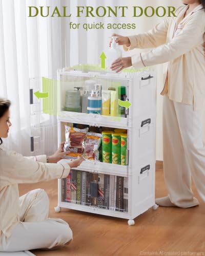 144QT Storage Bins with Lids for Closets, Office, Dorm, 3 Pack, view 7