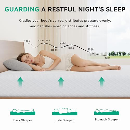 6 Inch Twin Mattress, Twin Size Mattress in a Box with Memory Foam, Medium, view 3
