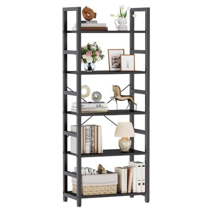 5-Tier Bookshelf, Modern Tall Bookcase Book Shelf Storage Organizer, view 2