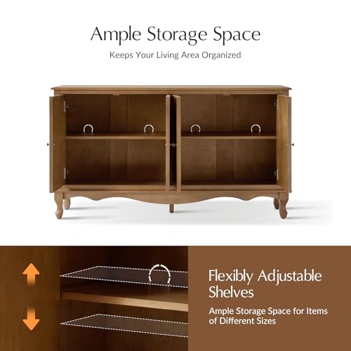 58“ Farmhouse Sideboard Buffet Cabinet (Acorn), view 4