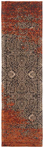SAFAVIEH Classic Vintage Collection Runner Rug - 2'3" x 10', Rust & Brown, Distressed Design, Non-Shedding & Easy Care, Ideal for High Traffic Areas in Living Room, Bedroom (CLV224A)