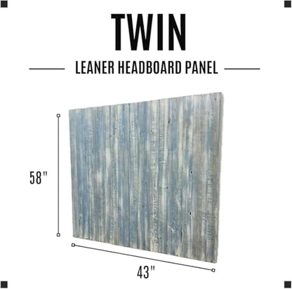 Solid Wood Twin Size Headboard Only, Blue Powderwash with Smooth Natural Wood Grain, Handcrafted Head Board Stand Alone Panels, Modern Farmhouse Bedroom, Built to Last Bed Headboard Twin