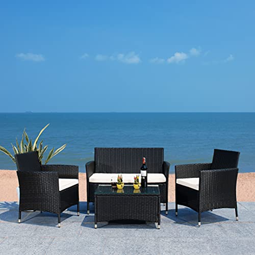 Bandele Black and Beige Outdoor Sofa Set, view 7