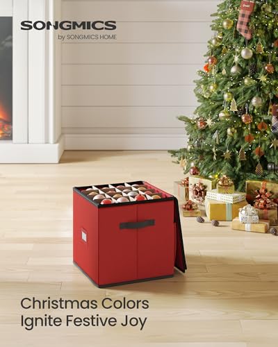 Christmas Ornament Storage Box, with 3 Inches 64 Slots, view 4