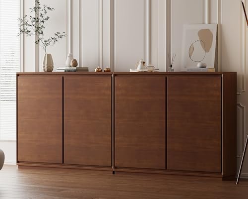 39"Real Wood Veneer Narrow Sideboard Buffet,Entryway Storage Cabinet, view 5